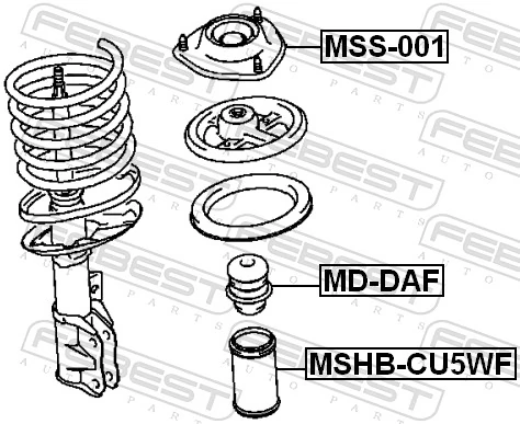 MSS001 Febest Кріплення переднього амортизатора