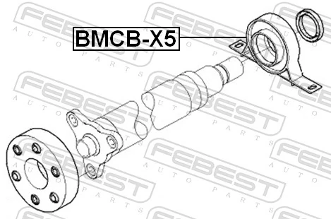 BMCBX5 Febest Підвісний підшипник карданного валу