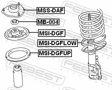 MSSDAF Febest Кріплення переднього амортизатора