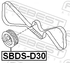 SBDSD30 Febest Демпфер колінвалу