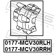 0177MCV30RLH Febest Супорт гальмівний задній лівий