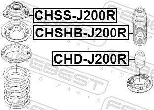 CHDJ200R Febest Буфер заднього амортизатора