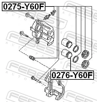 0275Y60F Febest Ремкомплект гальмівної системи