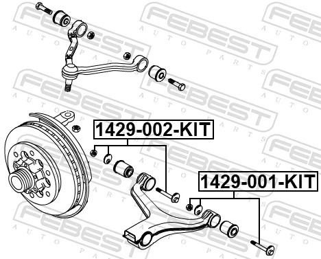 1429002KIT Febest Болт переднього важеля, нижнього