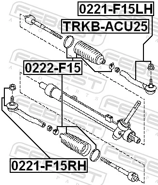 0222F15 Febest Тяги кермові