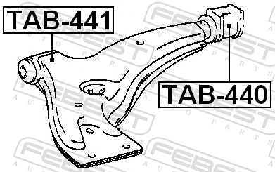 TAB440 Febest Сайлентблок переднього нижнього важеля