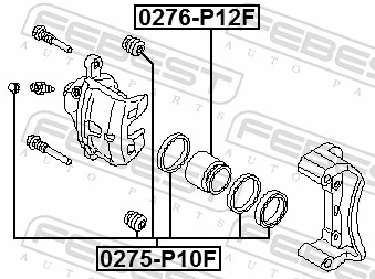 0275P10F Febest Ремкомплект гальмівної системи