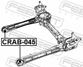 CRAB045 Febest Сайлентблок балки моста