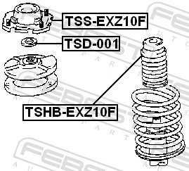 TSHBEXZ10F Febest Буфер-відбійник амортизатора переднього