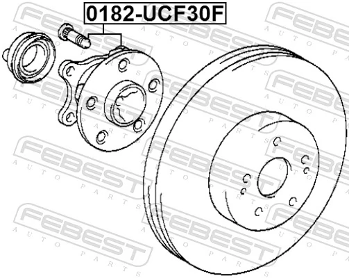 0182UCF30F Febest Маточина (передня)