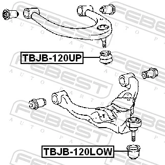 TBJB120UP Febest Пильник опори кульової верхньої