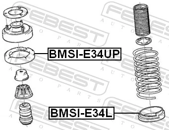 BMSIE34L Febest Проставка (гумове кільце) пружини задньої, нижня