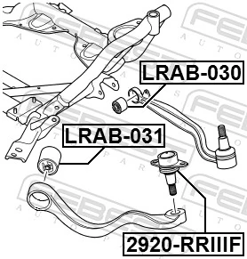 2920RRIIIF Febest Кульова опора, верхня