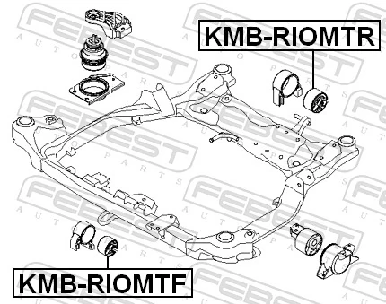KMBRIOMTF Febest Сайлентблок кронштейна передньої подушки двигуна