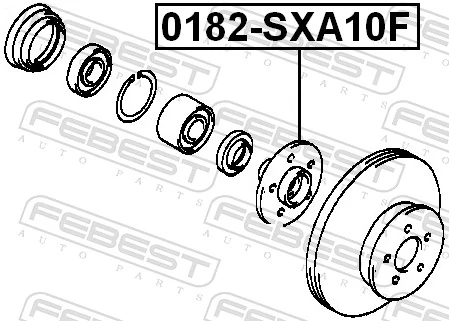 0182SXA10F Febest Маточина (передня)
