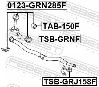 0123GRN285F Febest Тяга переднього стабілізатора