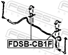 FDSBCB1F Febest Втулка стабілізатора переднього
