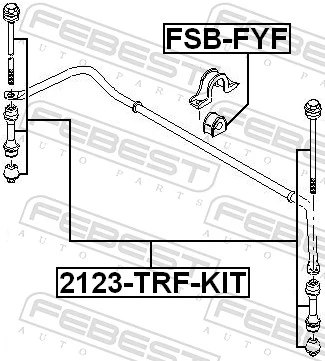 FSBFYF Febest Втулка стабілізатора переднього