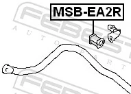 MSBEA2R Febest Прокладка стабільзатора заднього