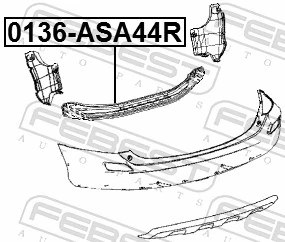 0136ASA44R Febest Накладка бампера заднього, верхня захисна