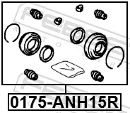 0175ANH15R Febest Ремкомплект заднього гальмівного супорта