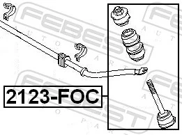 2123FOC Febest Тяжка стабілізатора, заднього
