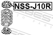NSSJ10R Febest Проставка (гумове кільце) пружини задньої, верхня