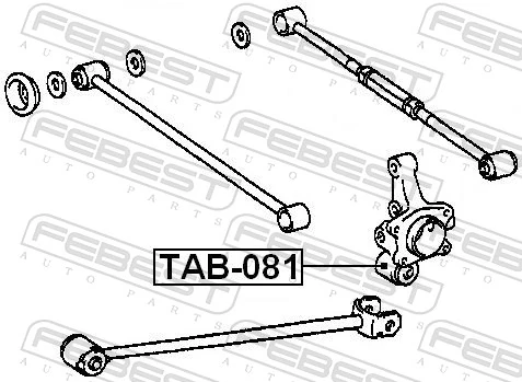 TAB081 Febest Сайлентблок задньої підвіски