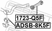 1723Q5F Febest Тяга переднього стабілізатора