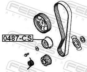 0487CS Febest Ролик натягувач