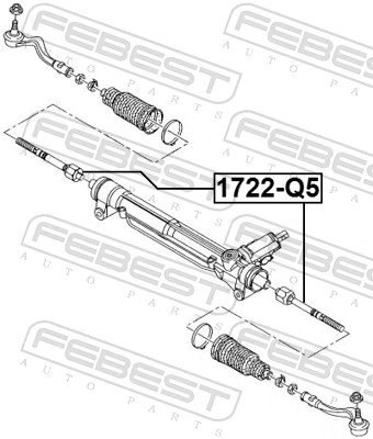 1722Q5 Febest Тяги кермові