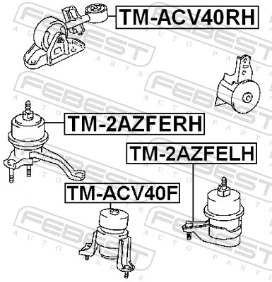 TMACV40F Febest Подушка передньої опори двигуна