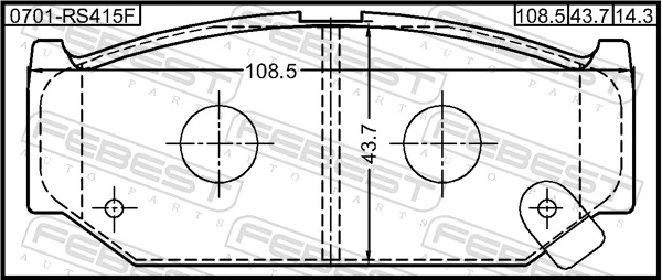0701RS415F Febest Передні гальмівні колодки