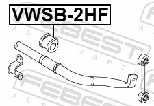 Втулка переднього стабілізатора VTR VW1408RP