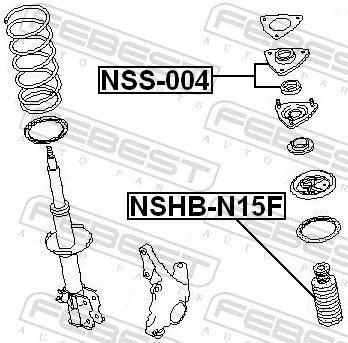 NSS004 Febest Кріплення переднього амортизатора