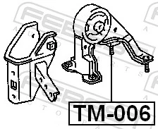 TM006 Febest Задня подушка двигуна