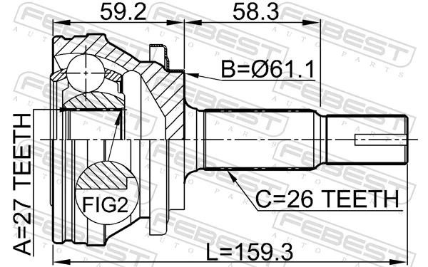  ШРУС зовнішній передній Toyota RAV4 3