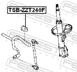 TSBZZT240F Febest Втулка стабілізатора переднього