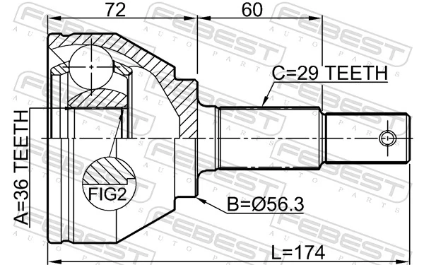  ШРУС зовнішній передній Renault Koleos 