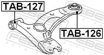 TAB126 Febest Сайлентблок переднього нижнього важеля
