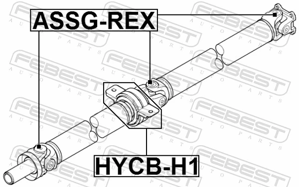 HYCBH1 Febest Підвісний підшипник карданного валу
