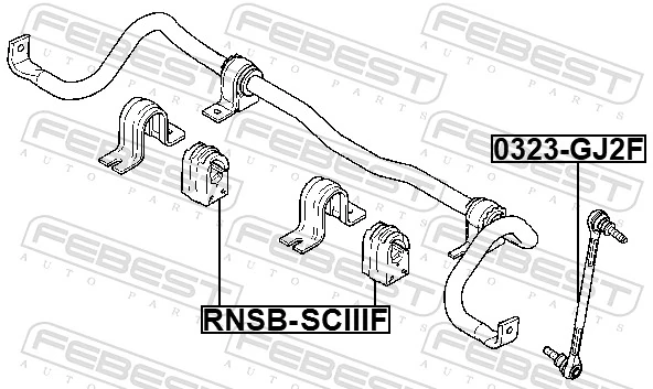 RNSBSCIIIF Febest Втулка стабілізатора переднього