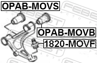 OPABMOVS Febest Сайлентблок переднього нижнього важеля