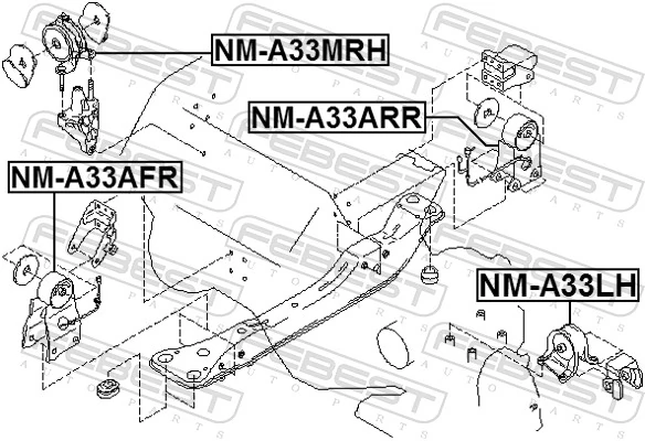 NMA33AFR Febest Подушка передньої опори двигуна