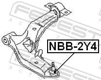 NBB2Y4 Febest Пильник опори кульової нижній