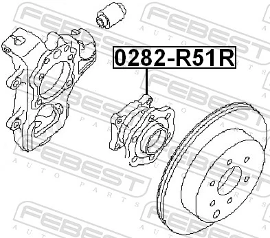 0282R51R Febest Маточина задня