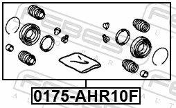 0175AHR10F Febest Ремкомплект гальмівної системи