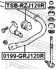 0199GRJ120R Febest Стабілізатор задньої балки