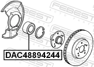 DAC48894244 Febest Підшипник маточини передньої