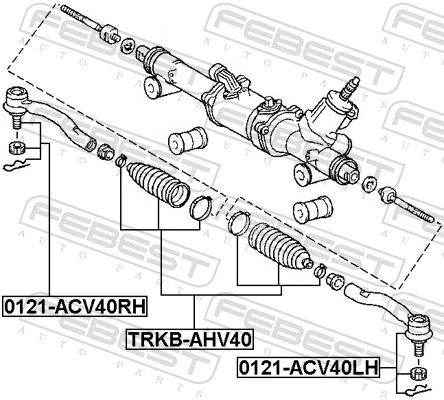 TRKBAHV40 Febest Пильник рульової